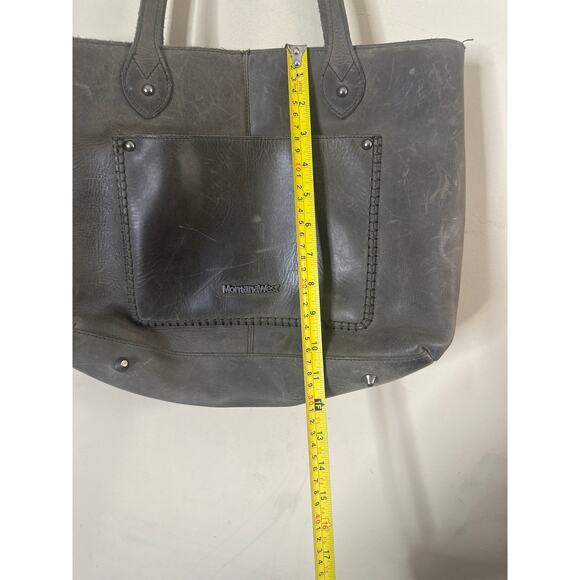 Montana West Genuine Leather Concealed Carry Wide Tote Green - Picture 4 of 6